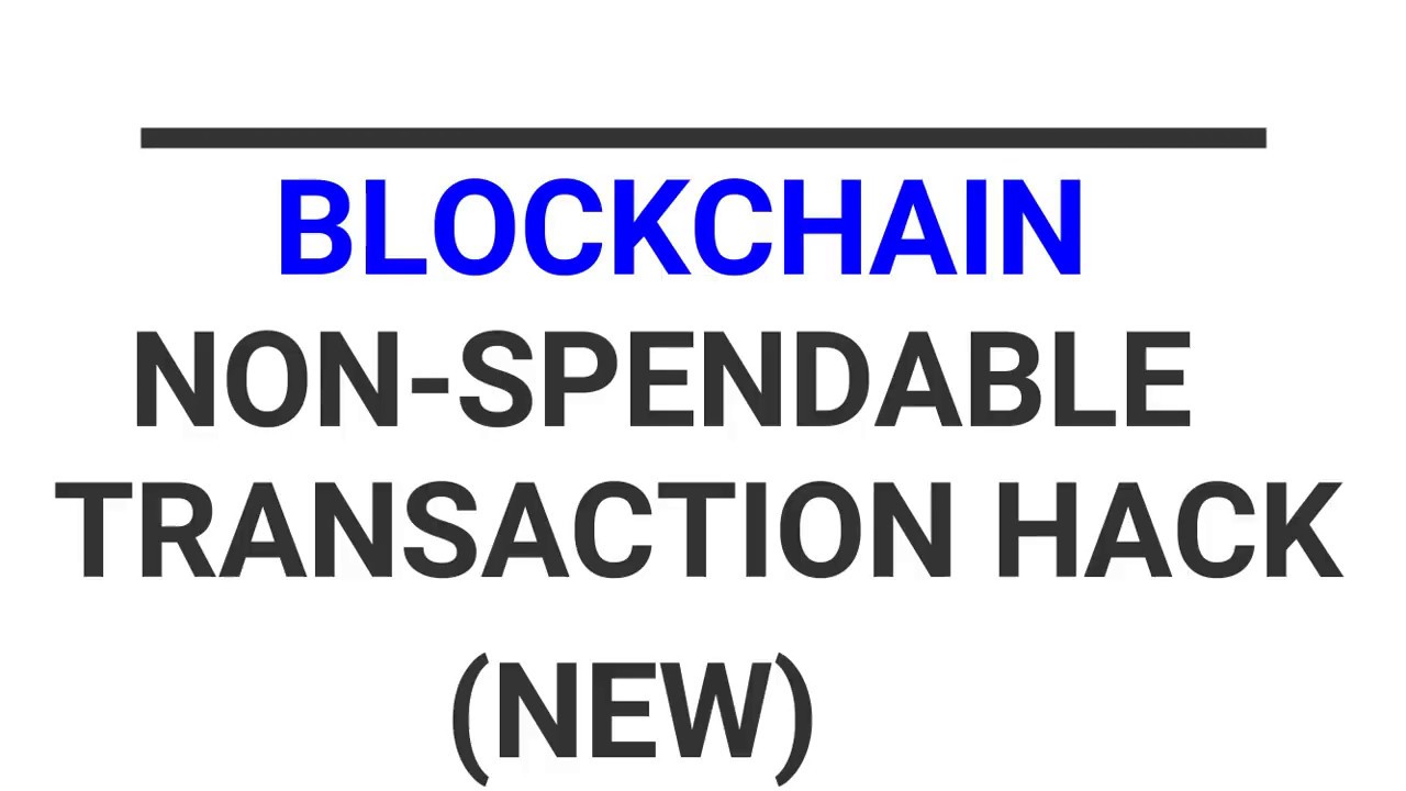 non spendable blockchain